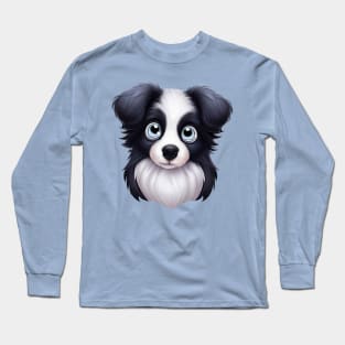 Elegant Border Collie Portrait Long Sleeve T-Shirt